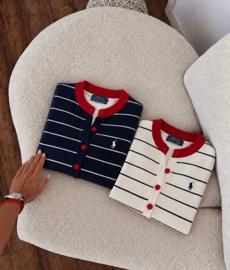 Hamptons Striped Cardigan