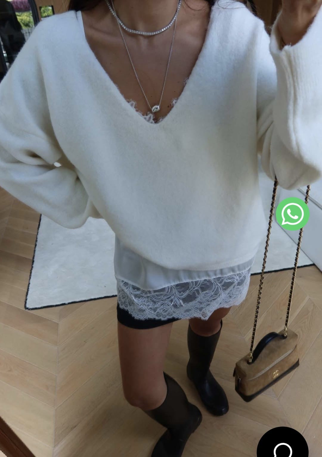 Florence Lace Knit Top