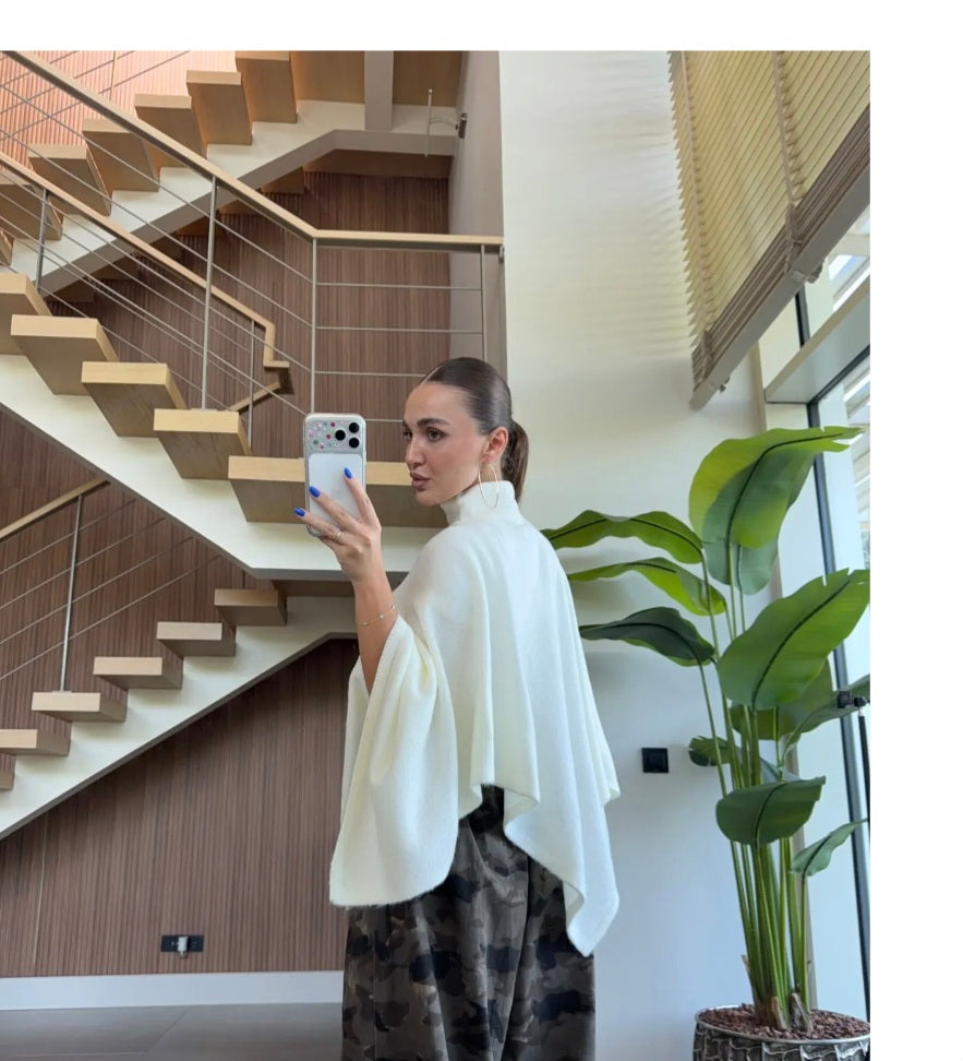 Zermatt Asymmetric Knit Poncho