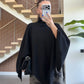 Zermatt Asymmetric Knit Poncho