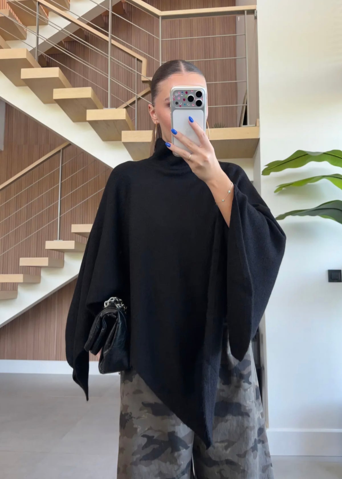 Zermatt Asymmetric Knit Poncho