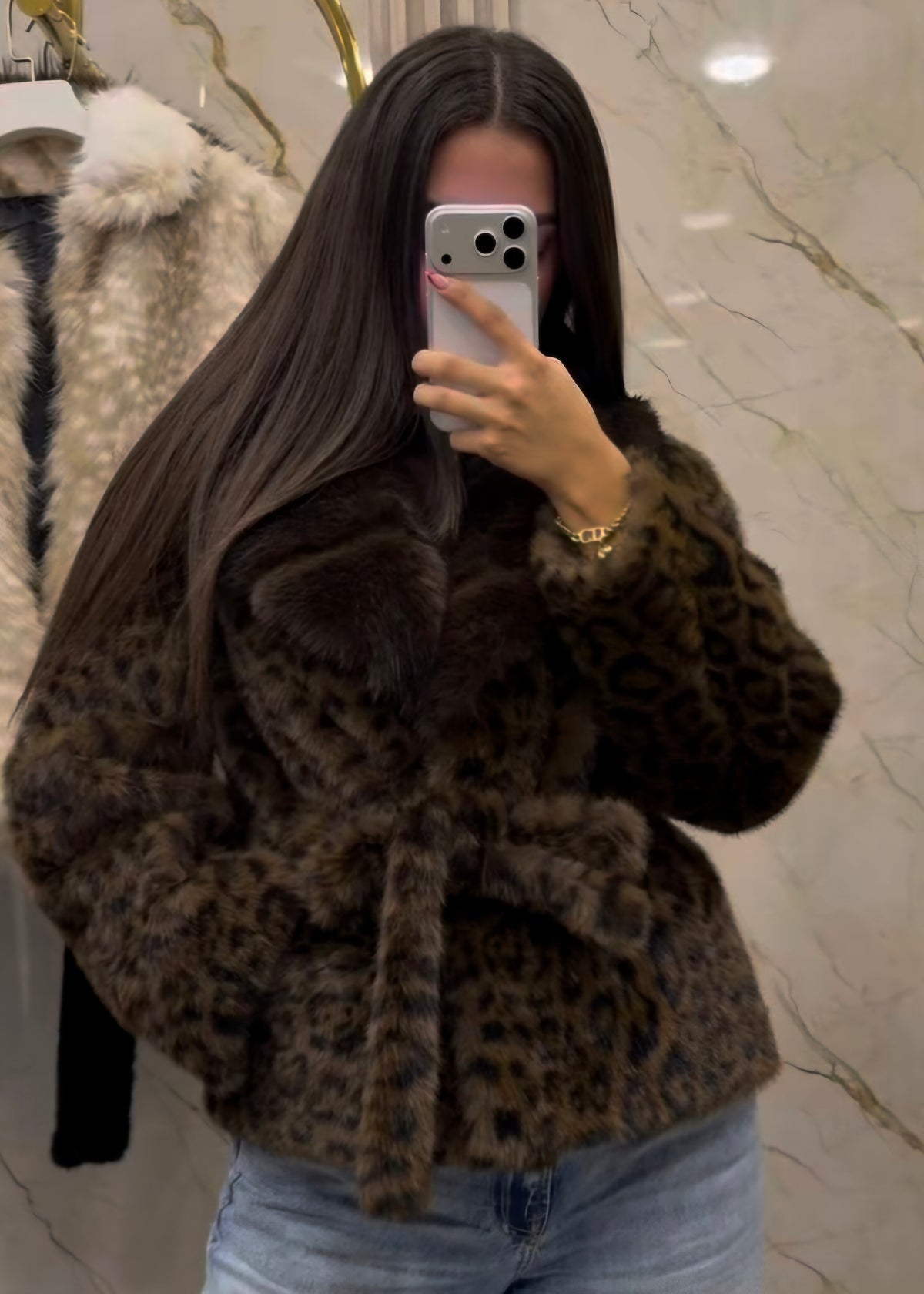 Sienna Leopard Fur Jacket