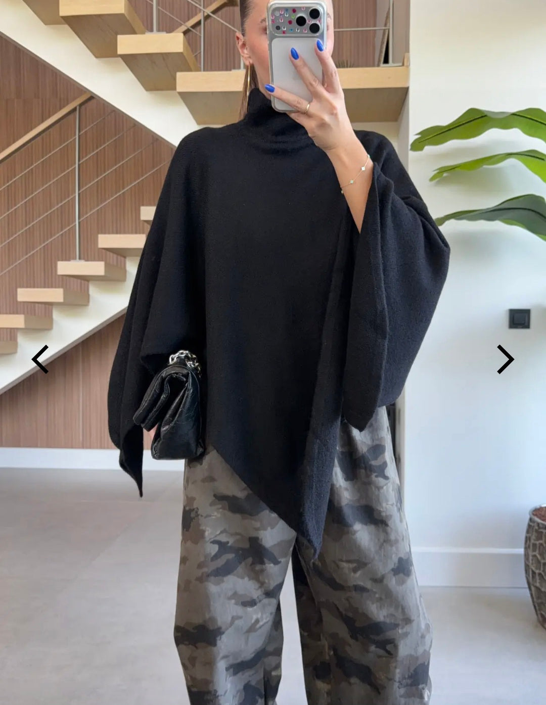 Zermatt Asymmetric Knit Poncho