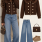 Sable Fur removable  Collar cardigan