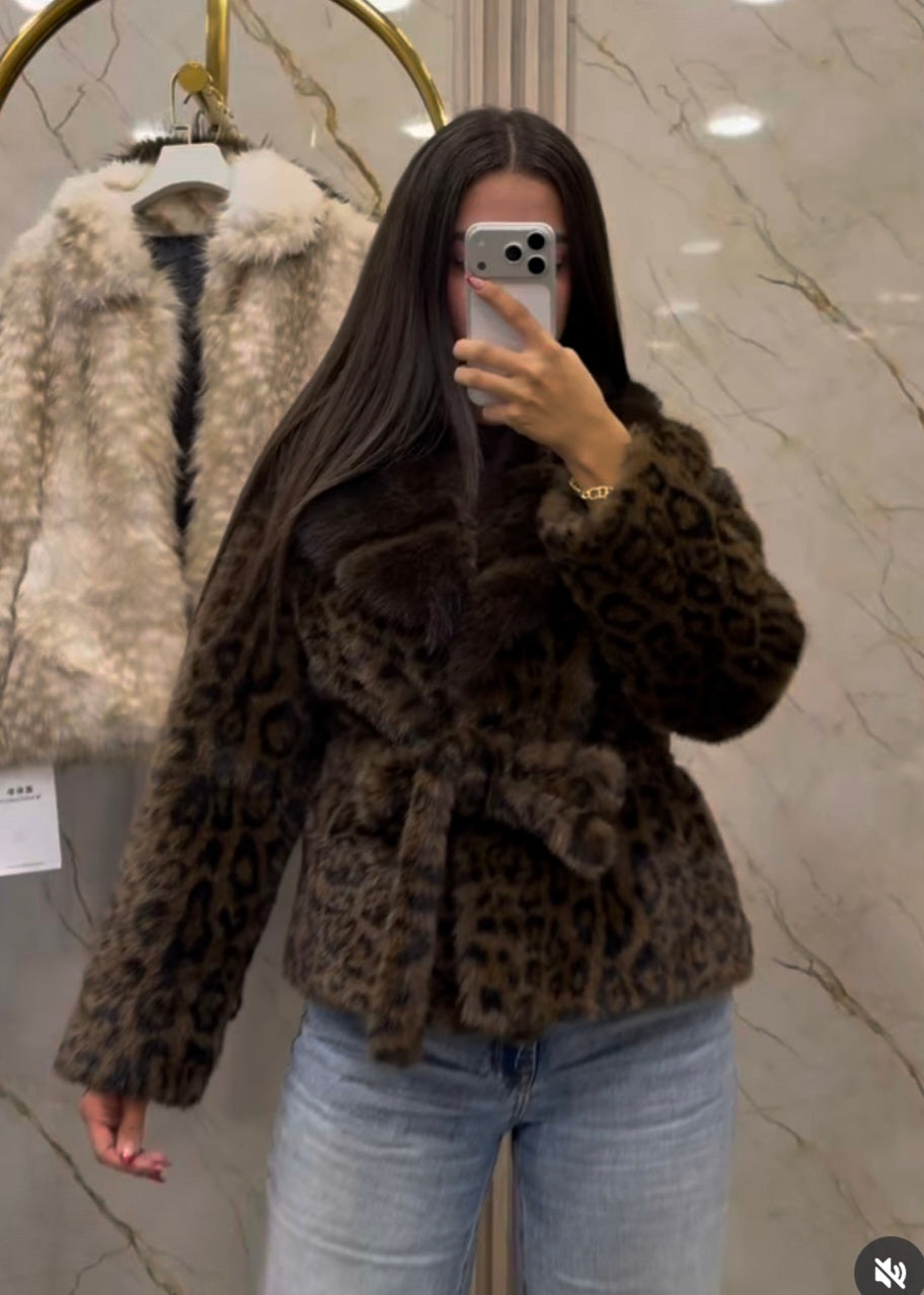 Sienna Leopard Fur Jacket