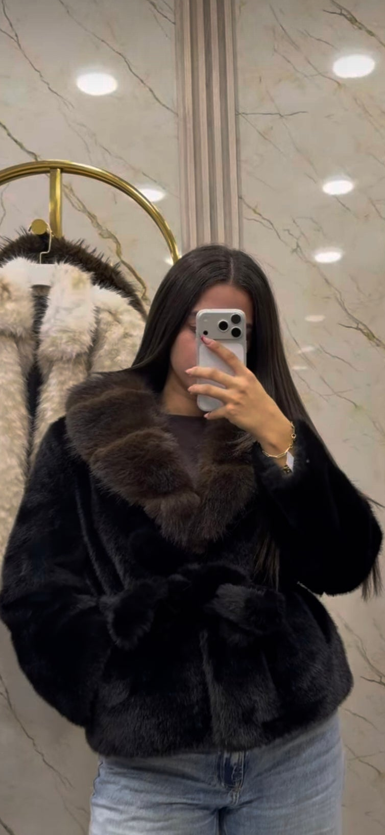 Aspen Noir fur jacket